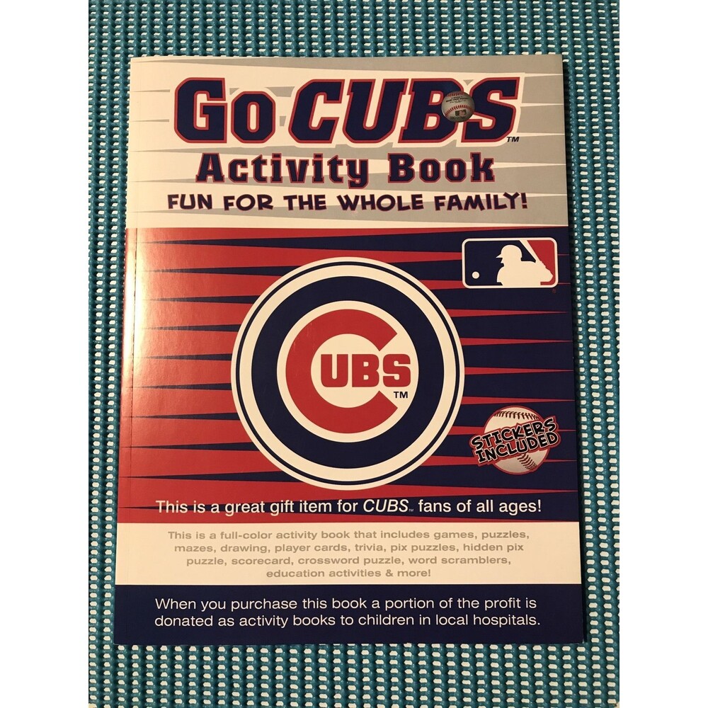 MLB Chicago Cubs Baseball Activity Book by Darla Hall GO CUBS! New